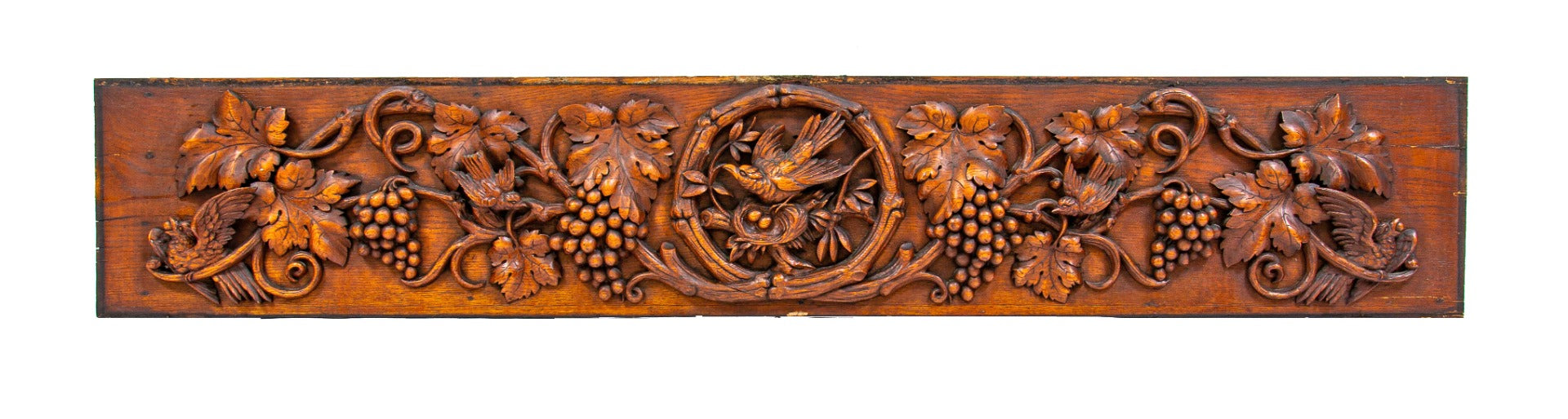 exceptional all original 1890s interior chicago mansion hand-carved oak wood entrance door frieze panel