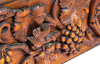 exceptional all original 1890s interior chicago mansion hand-carved oak wood entrance door frieze panel