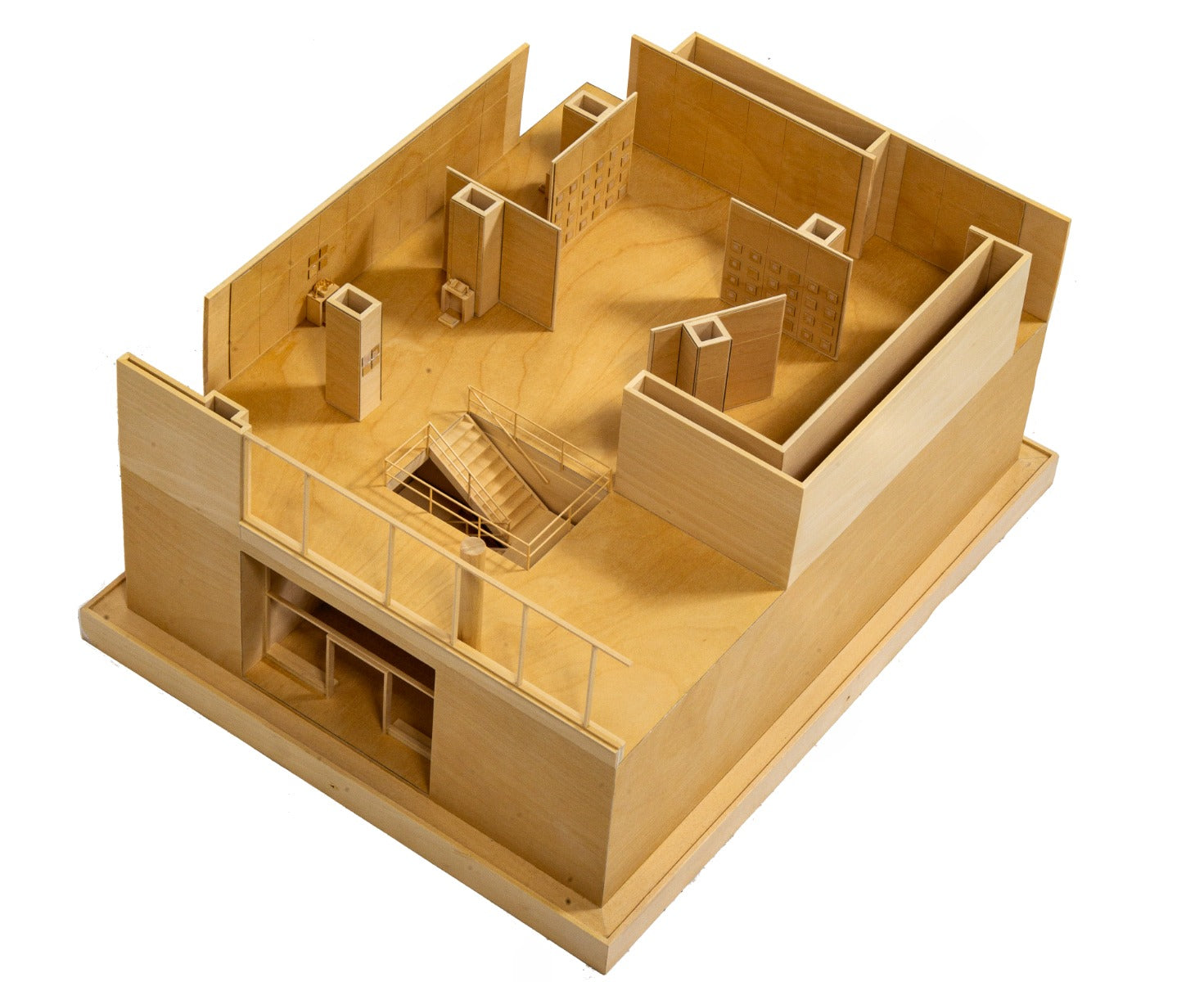 original 1992 tigerman-mccurry-designed basswood model of ludwig mies van der rohe's arts club of chicago