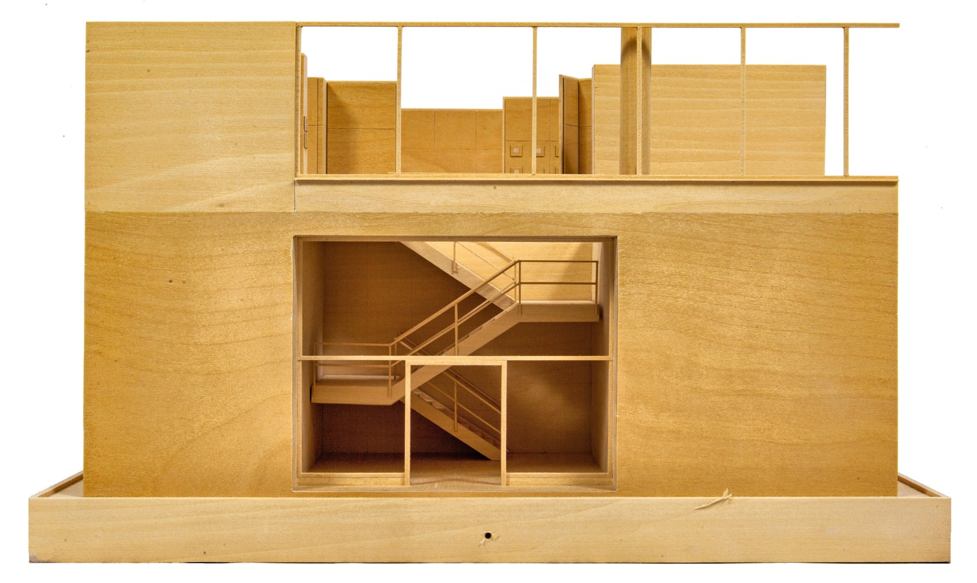 original 1992 tigerman-mccurry-designed basswood model of ludwig mies van der rohe's arts club of chicago