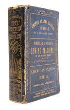 rare 1859 original and largely intact hardbound d.b. cooke chicago city directroy