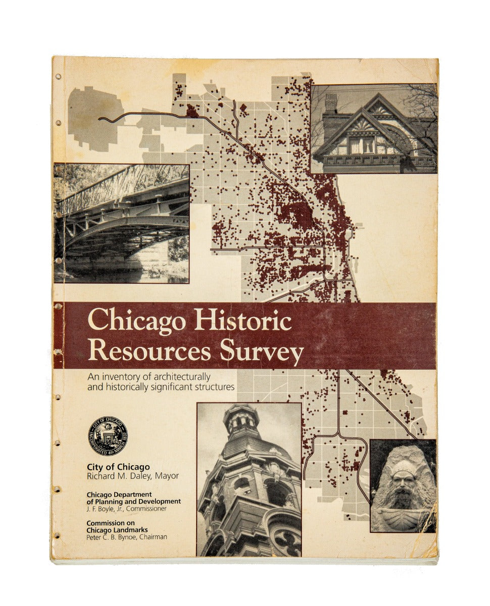 rare unbound out-of-print original 1996 chicago historic resources survey