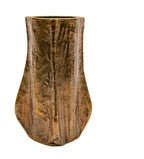 unmarked heavy cast bronze early to mid-20th century distinctive vase with nicely aged patina