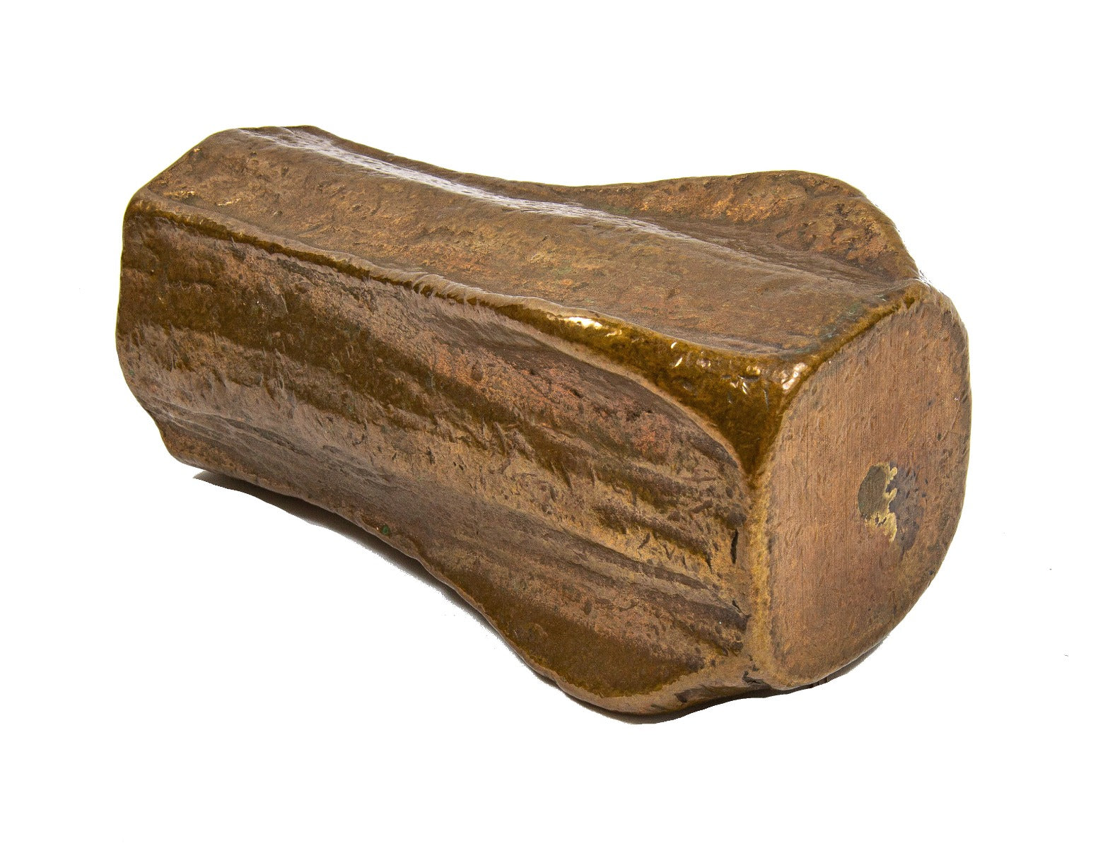 unmarked heavy cast bronze early to mid-20th century distinctive vase with nicely aged patina