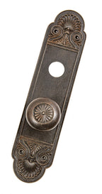 original custom-designed interior d.h. burnham and company railway exchange building office doorknob and backplate