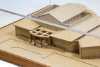 one of several original 1980s-1990s stanley tigerman architectural presentation models comprised of basswood