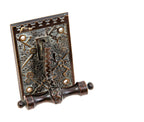 hard to find original cast bronze "ekado" pattern residential entrance door t-handle for doorbell made by sargent