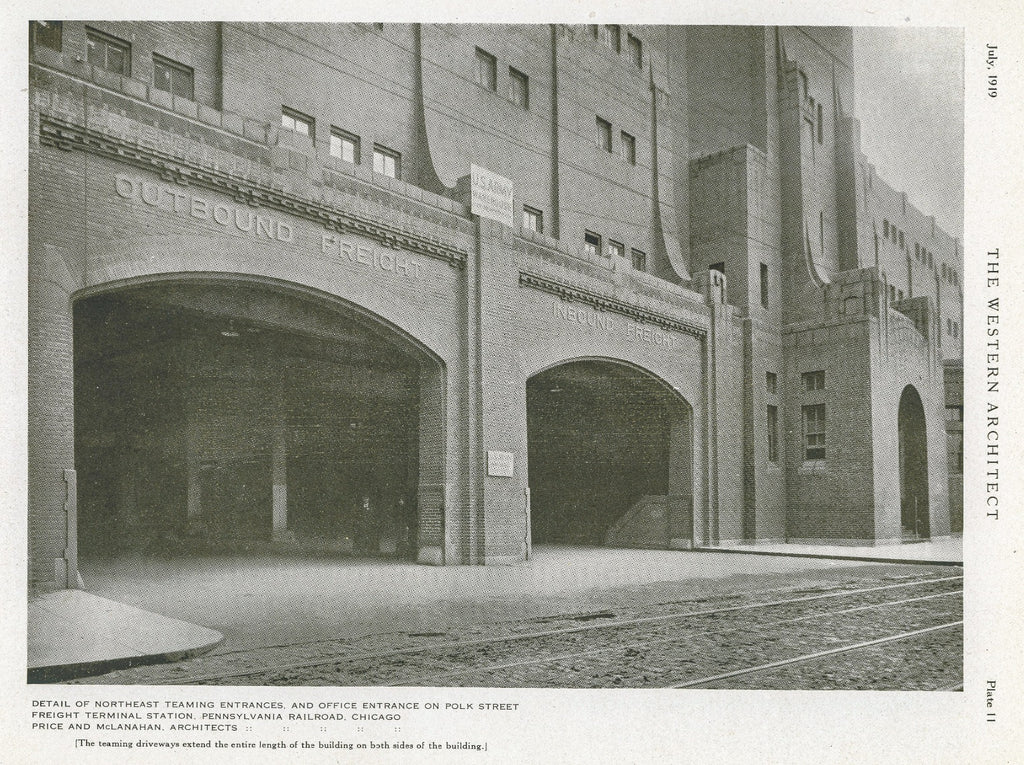 richly colored custom-designed glazed interior lobby tile assembly fragment salvaged in 1974 from price & mclanahan's pennsylvania railroad freight terminal (1918)