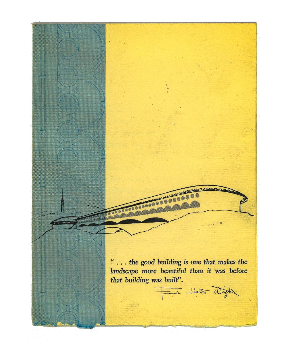 original 1962 dedication invite for frank lloyd wright's marin county civic center