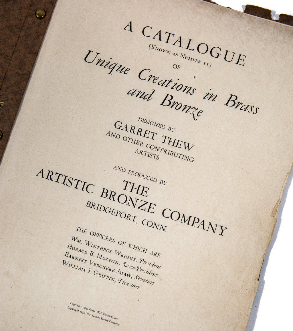 original art deco depression-era profusely illustrated artistic bronze company catalog