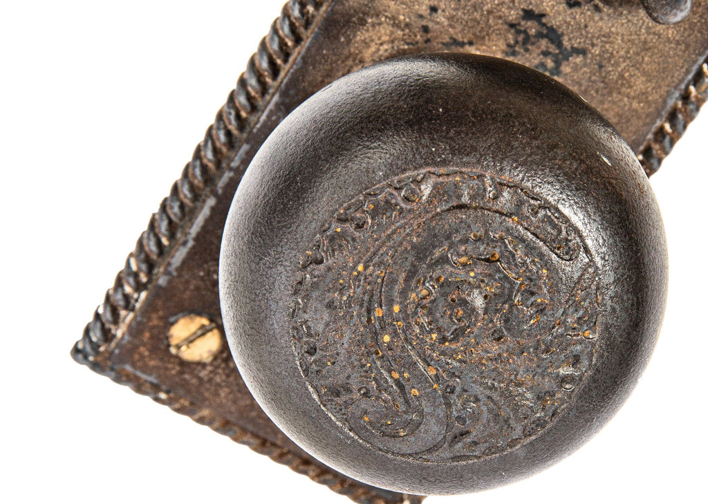 rare 1892 adler and sullivan schiller building or garrick theater monogrammed doorknob and matching backplate