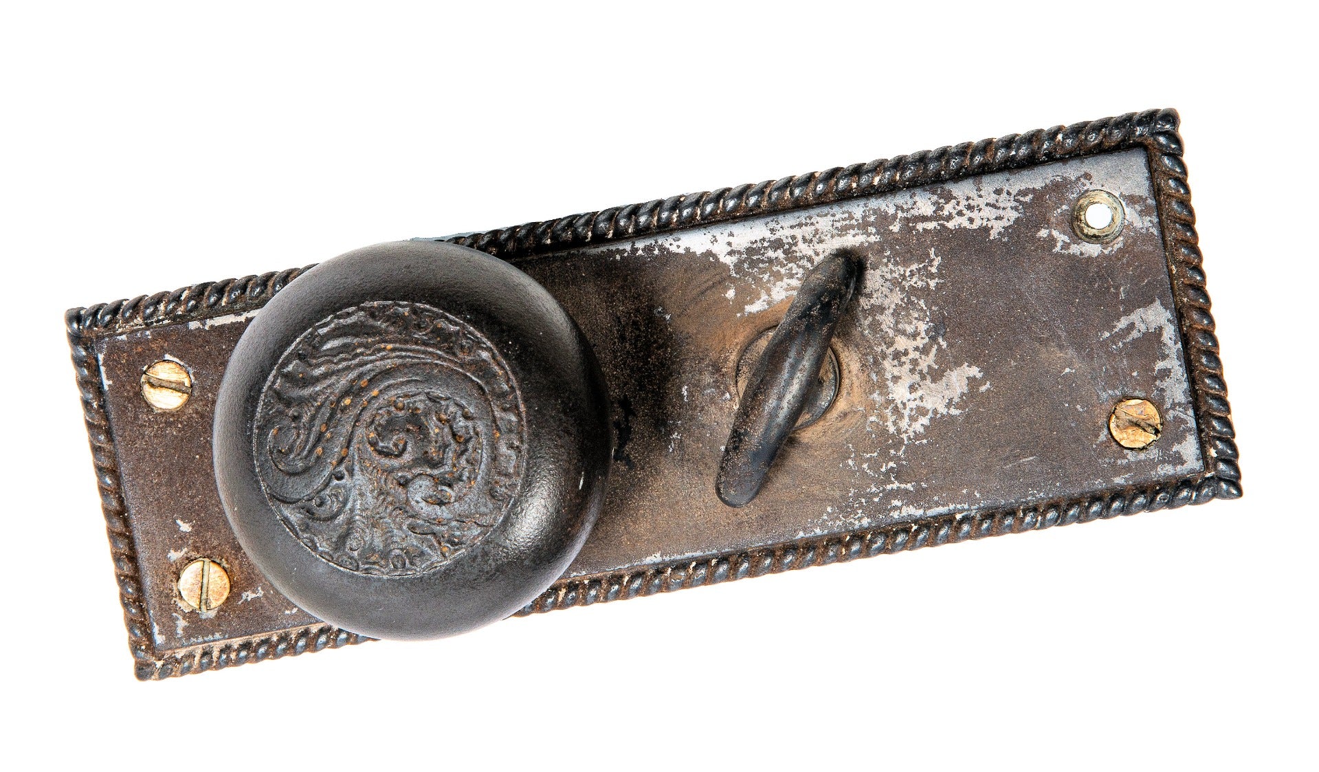 rare 1892 adler and sullivan schiller building or garrick theater monogrammed doorknob and matching backplate