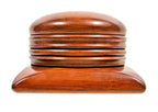 recreated john wellborn root-designed 1879 hayden house interior newel post finial cap comprised of finished mahogany wood