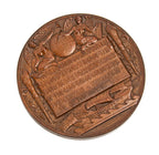 rare oversized augustus saint-gaudens-designed cast bronze 1893 columbian exposition presentation medal issued to lou hintze