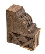 museum quality original hugh garden-designed speckeled glazed terra cotta corbel salvaged from the 1904 chapin and gore building