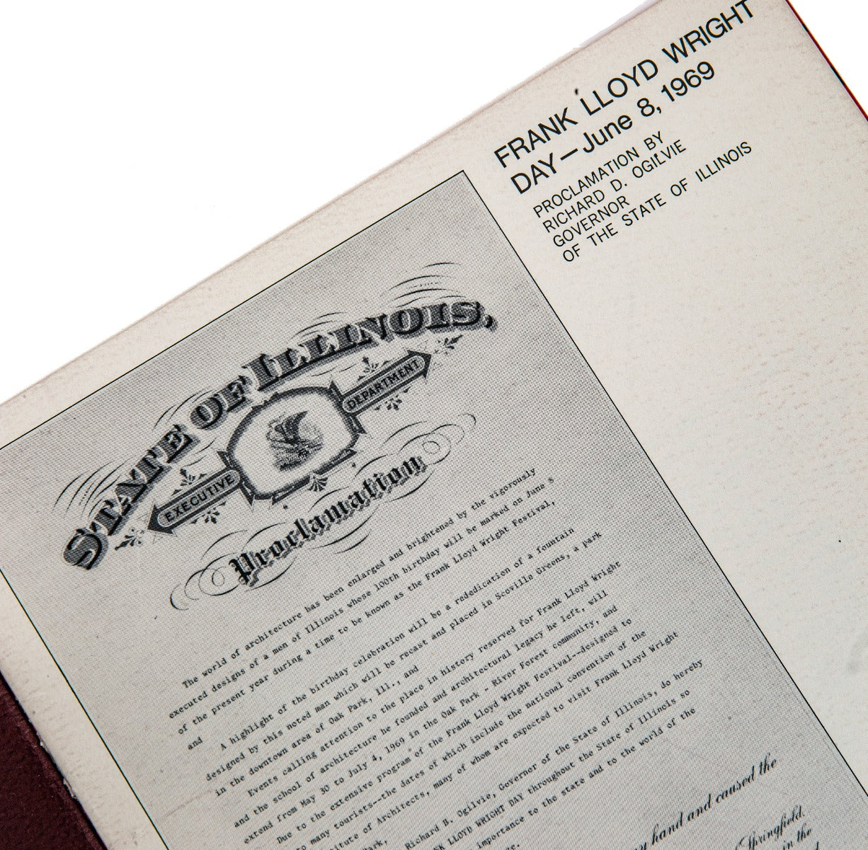 original softbound copy of frank lloyd wright festival, oak park.river forest, ill., may 30-july 4, 1969