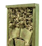 faithfully recreated intact 1979 frank lloyd wright home and studio cast plaster stork panel or plaque