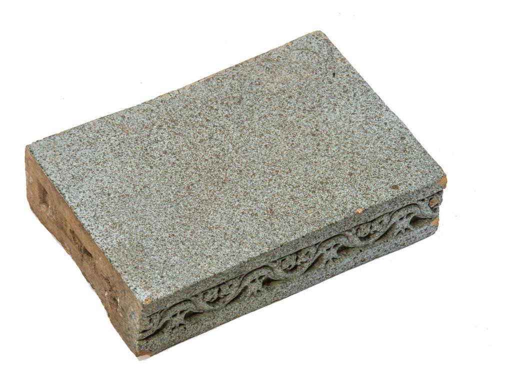 original 1922 spray-glazed louis h. sullivan-designed krause music store terra cotta storefront window surround assemblage