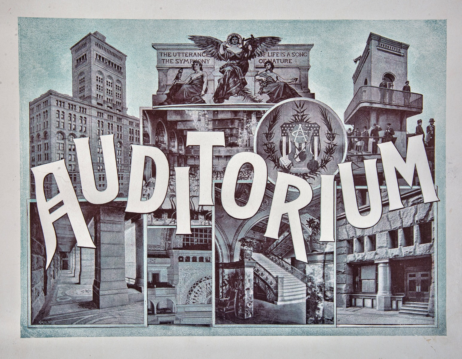 exceptionally rare and original 1889 offical adler and sullivan auditorium building and theater dedication book