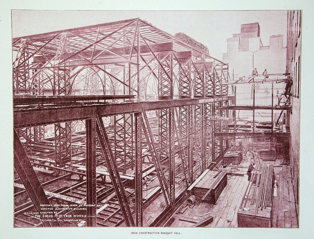 exceptionally rare and original 1889 offical adler and sullivan auditorium building and theater dedication book