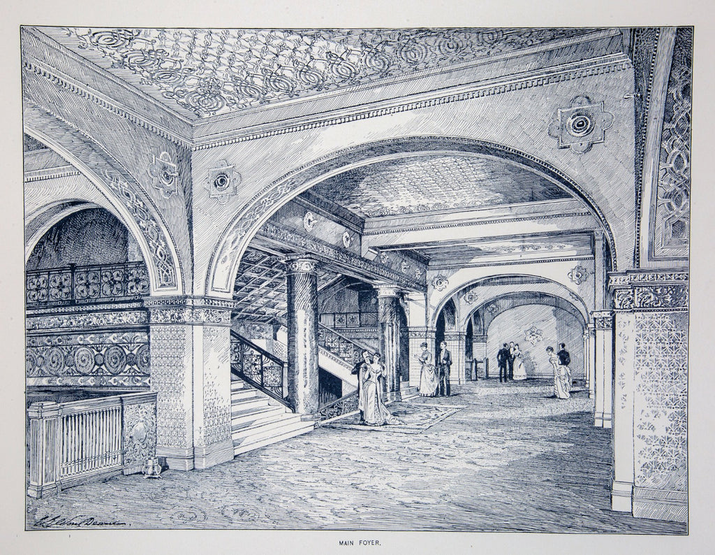 exceptionally rare and original 1889 offical adler and sullivan auditorium building and theater dedication book