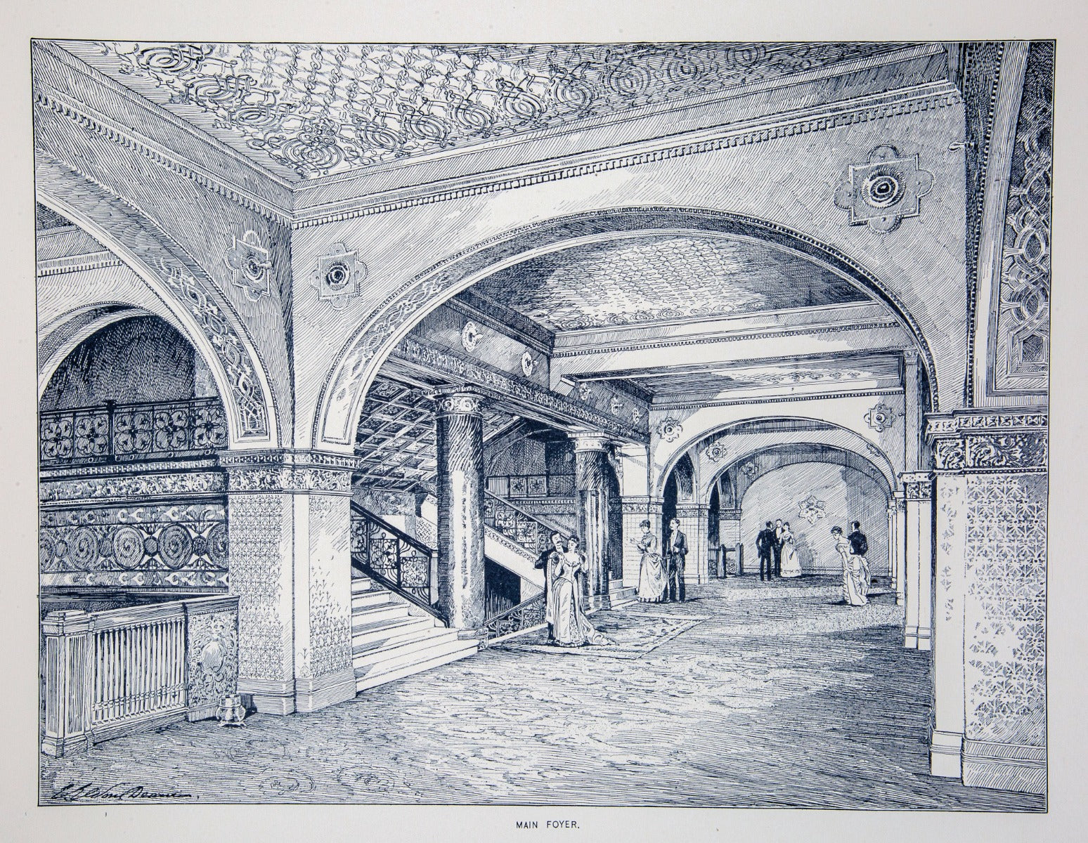 exceptionally rare and original 1889 offical adler and sullivan auditorium building and theater dedication book