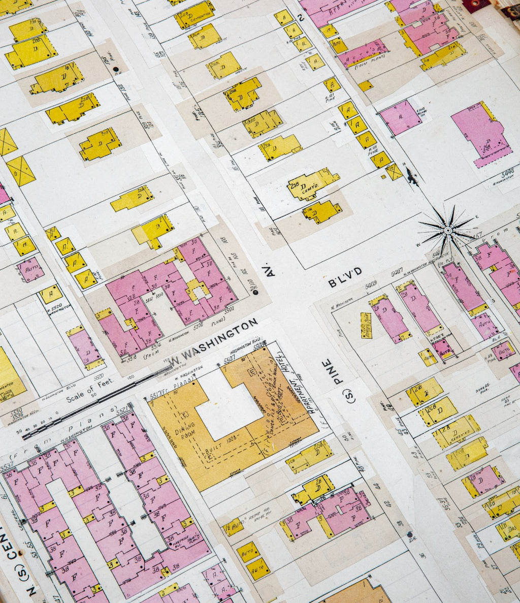 hard to find oversized 1908 hard bound chicago sanborn insurance atlas map volume 18