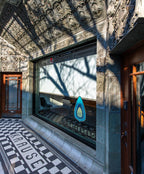 original 1922 spray-glazed louis h. sullivan-designed krause music store terra cotta storefront window surround assemblage