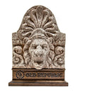 limited edition recast of terra cotta lionhead designed for k.m. vitzthum's bell or old republic building completed in 1924in