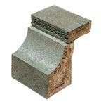 original 1922 spray-glazed louis h. sullivan-designed krause music store terra cotta storefront window surround assemblage