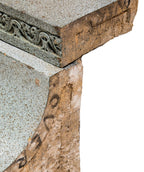 original 1922 spray-glazed louis h. sullivan-designed krause music store terra cotta storefront window surround assemblage