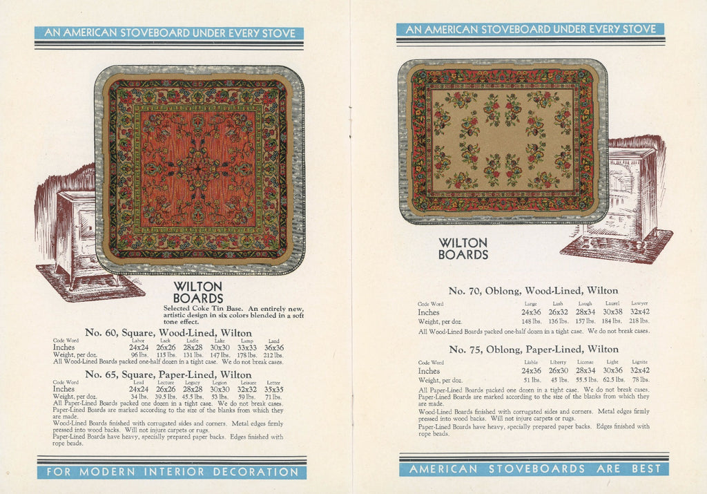 rare original and profusely illustrated color american stoveboard company catalog