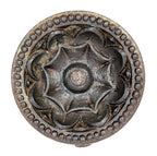 well-documented original john edelmann-designed ornamental cast iron tie-rod plate salvaged from dankmar adler's 1885 house