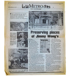 polychrome-glazed original ornamental terra cotta two-part panel salvaged from jimmy wong's wabash avenue restaurant