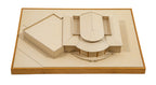 one of several original 1980s-1990s stanley tigerman architectural presentation models comprised of basswood