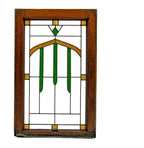 one of several matching original early 20th century salvaged chicago leaded art glass windows with intact wood sash frames