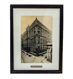 nicely framed and matter photographic print of burnham and root's rookery building as it appeared in 1905