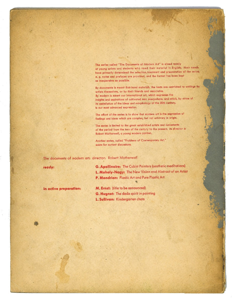 laszlo moholy-nagy and the new vision and abstract of an artist - the documents of modern art, wittenborn and company, new york