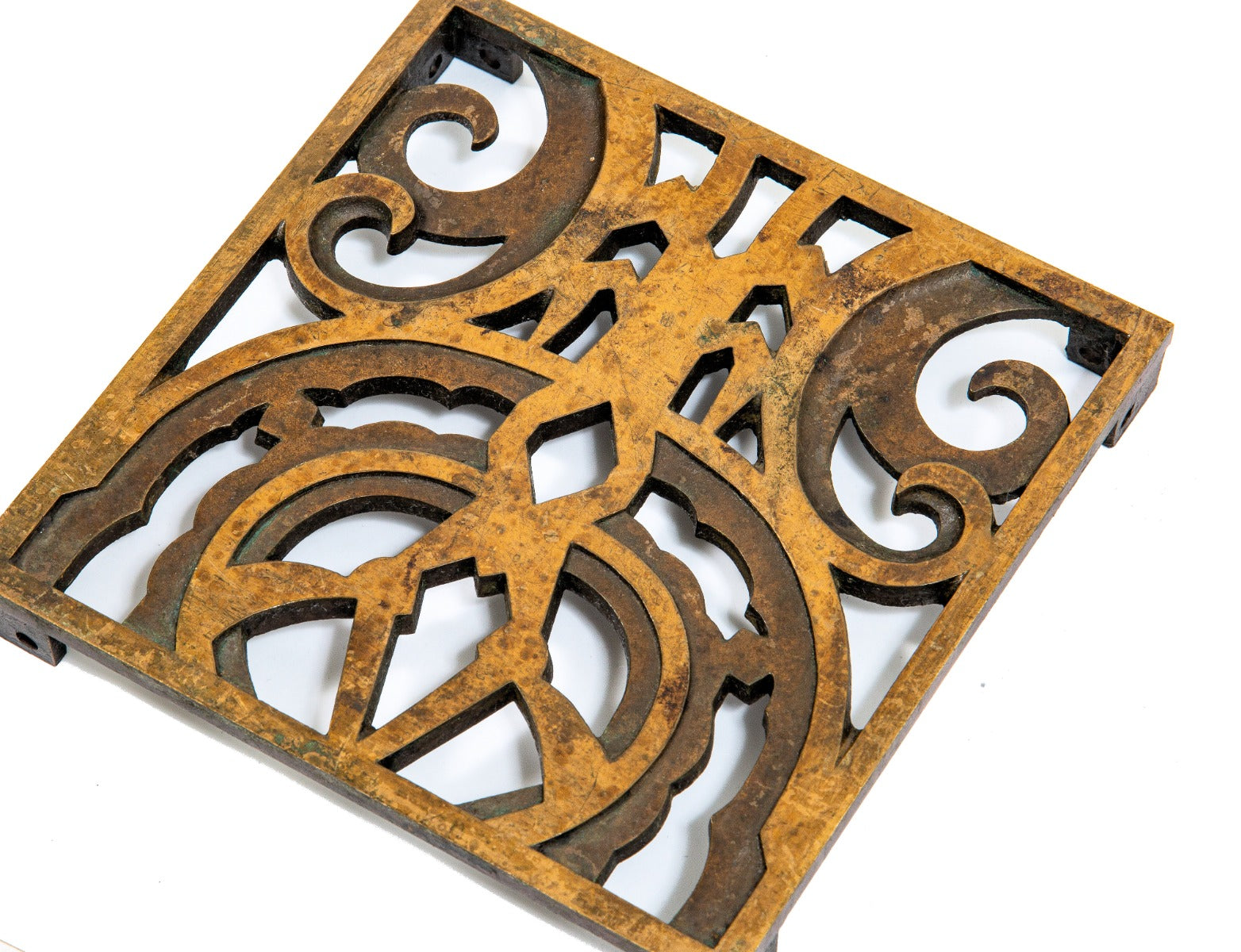 diminutive historically important cast bronze loan & robertson new york city chanin building elevator grille