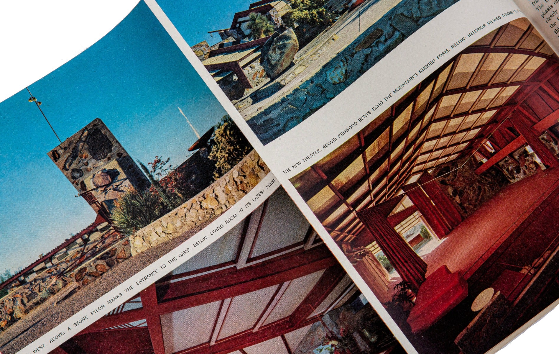 one of two hard to find original 1959 forum magazines on frank lloyd wright's work