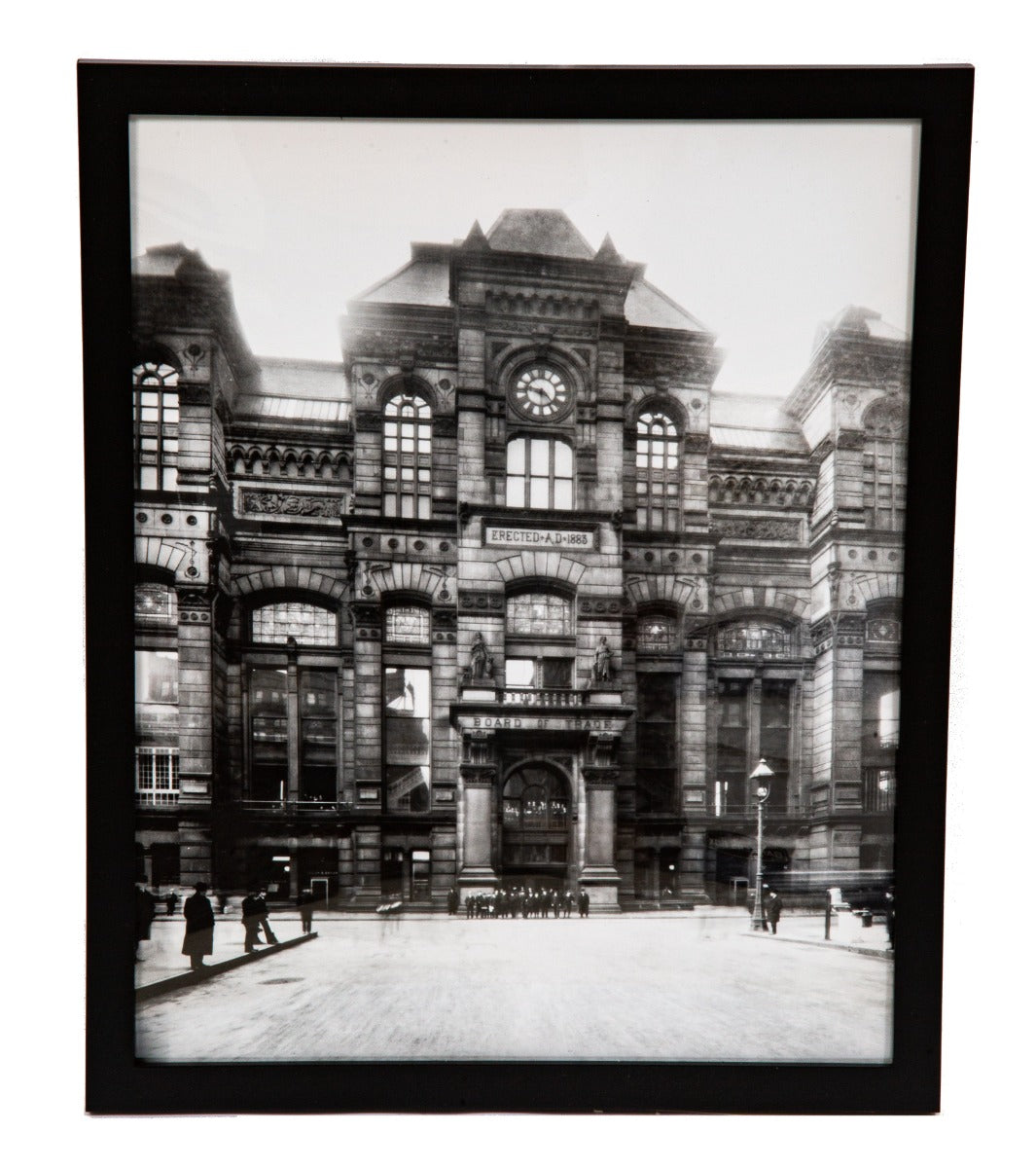framed 16 x 20 photographic print of william w. boyington's chicago board of trade building (1885-1929)