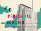hard to find 1950s chicago prudential building observation deck multi-fold informational pamphlet with map