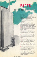 hard to find 1950s chicago prudential building observation deck multi-fold informational pamphlet with map