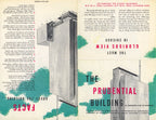 hard to find 1950s chicago prudential building observation deck multi-fold informational pamphlet with map