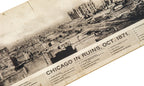oversized undated mounted panoramic photographic view and print of the great chicago fire of 1871