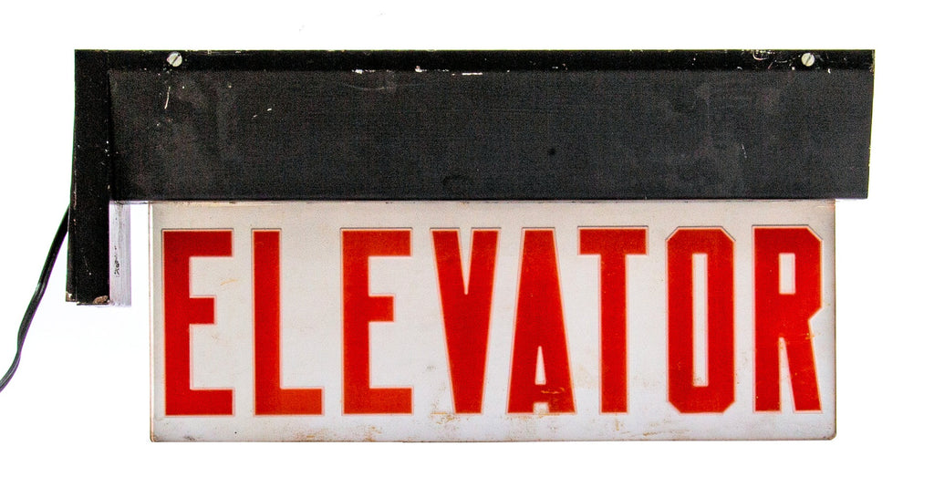 original 1940s art deco salvaged chicago double-sided interior movie theater lobby illuminated exit light