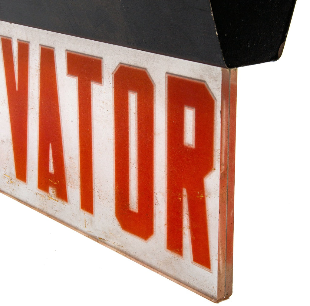 original 1940s art deco salvaged chicago double-sided interior movie theater lobby illuminated exit light