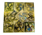 matching lot of original 19th century salvaged chicago kensington salvaged or reclaimed residential 6 x 6 inch green glazed majolica tiles