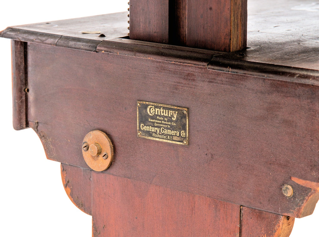original early 20th century fully adjustable century camera company salvaged chicago studio view camera stand with casters