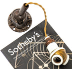 19th century crane brothers factory building ceiling or wall-mount faries wood and cast iron ball joint ceiling pendant light cap